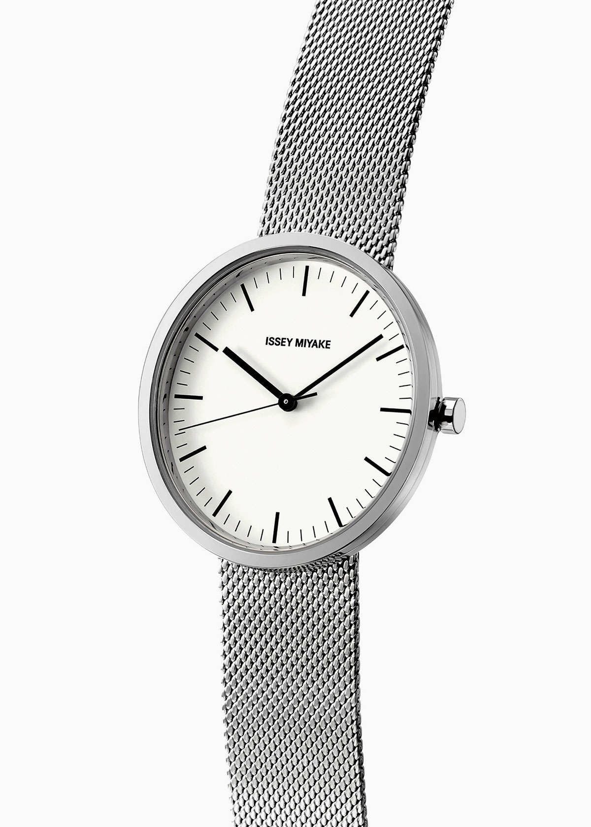 Issey Miyake Ellipse hodinky stříbrné elegantní