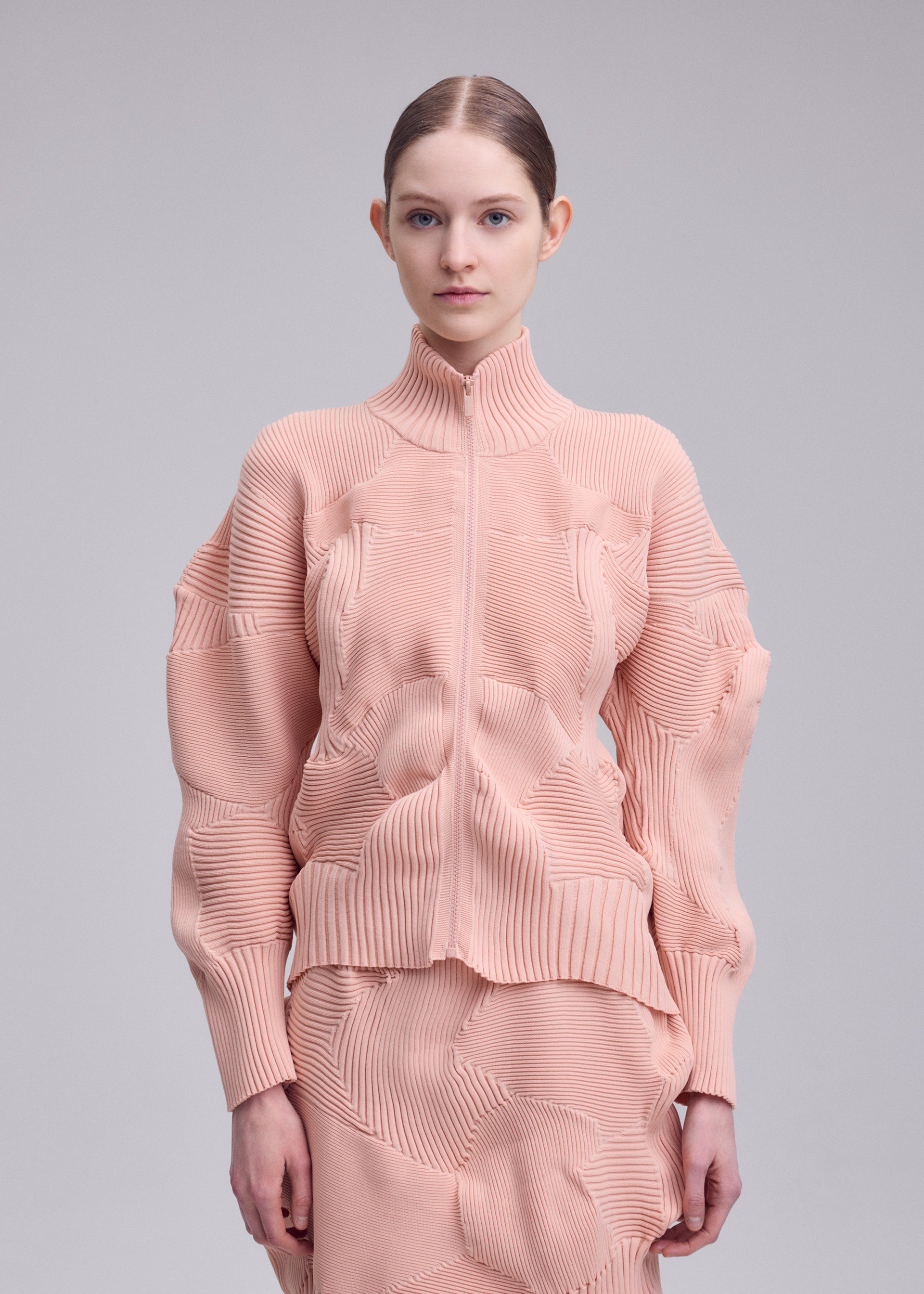 Issey Miyake KONE KONE kardigan černý na zip
