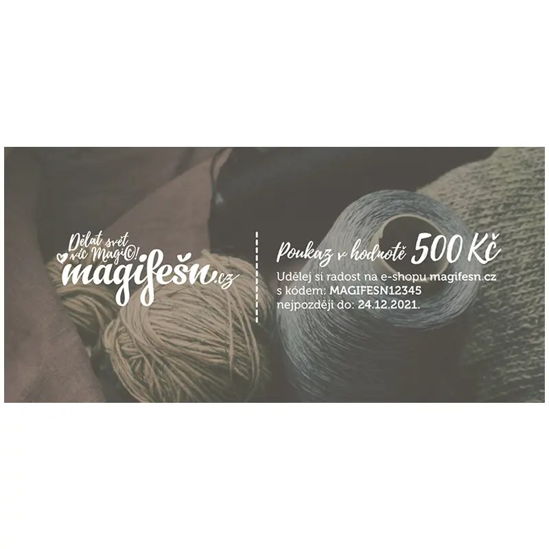 Magifešn poukaz elektronický 300 Kč dárkový e-mail