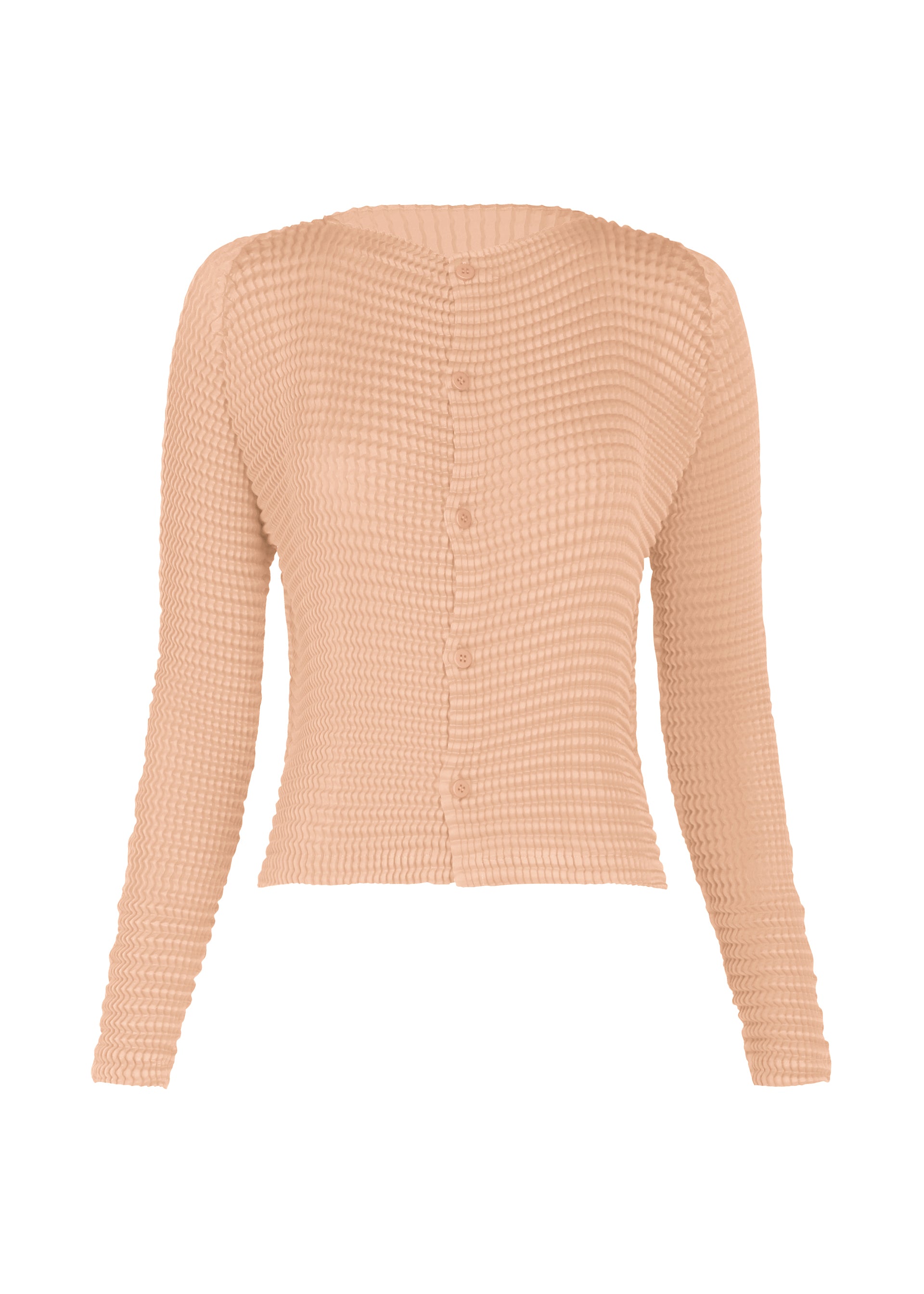 Issey Miyake Suede Like Pleats kardigan šedý semišový