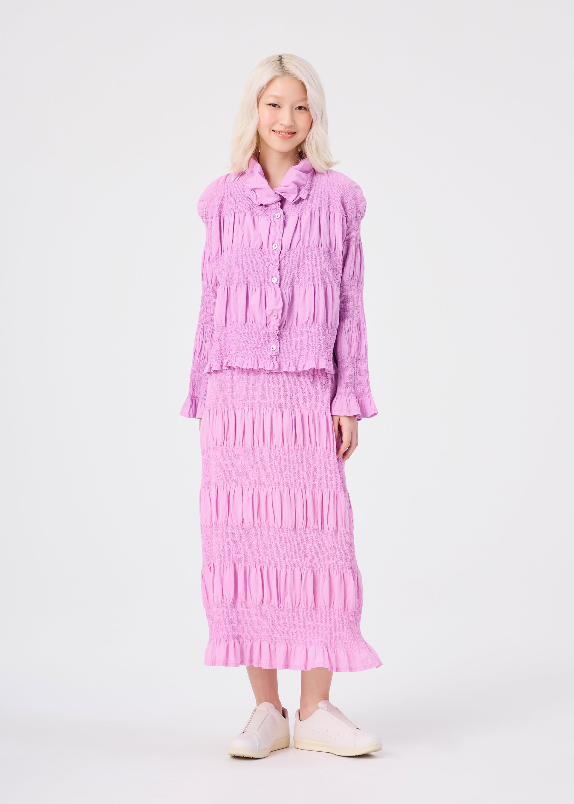 Issey Miyake Shrink Stripe kardigan černý bavlněný