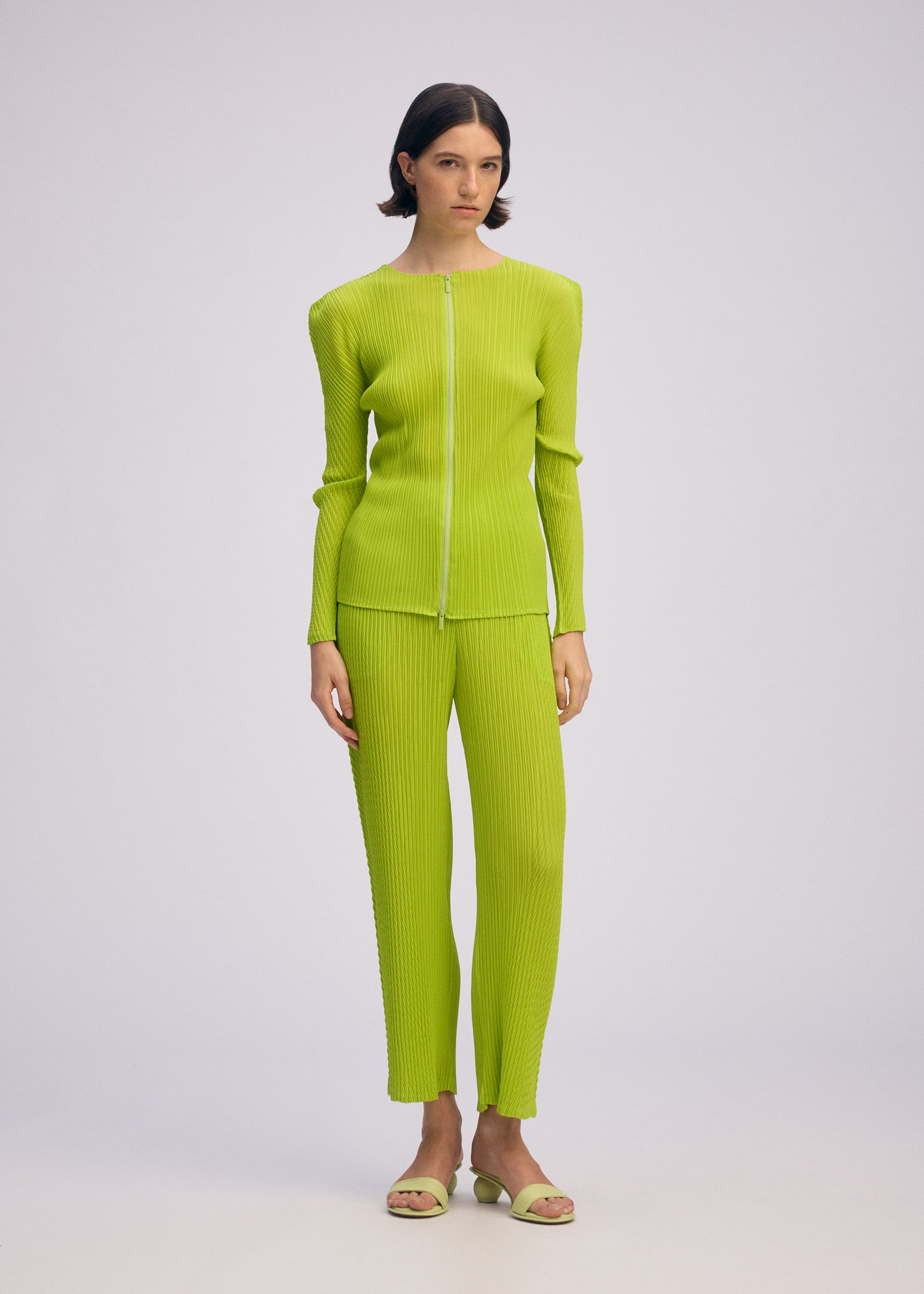 Issey Miyake Box Shoulder Pleats kalhoty černá sklady