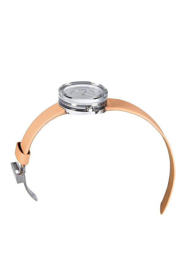 Issey Miyake Glass Watch hodinky béžové skleněné