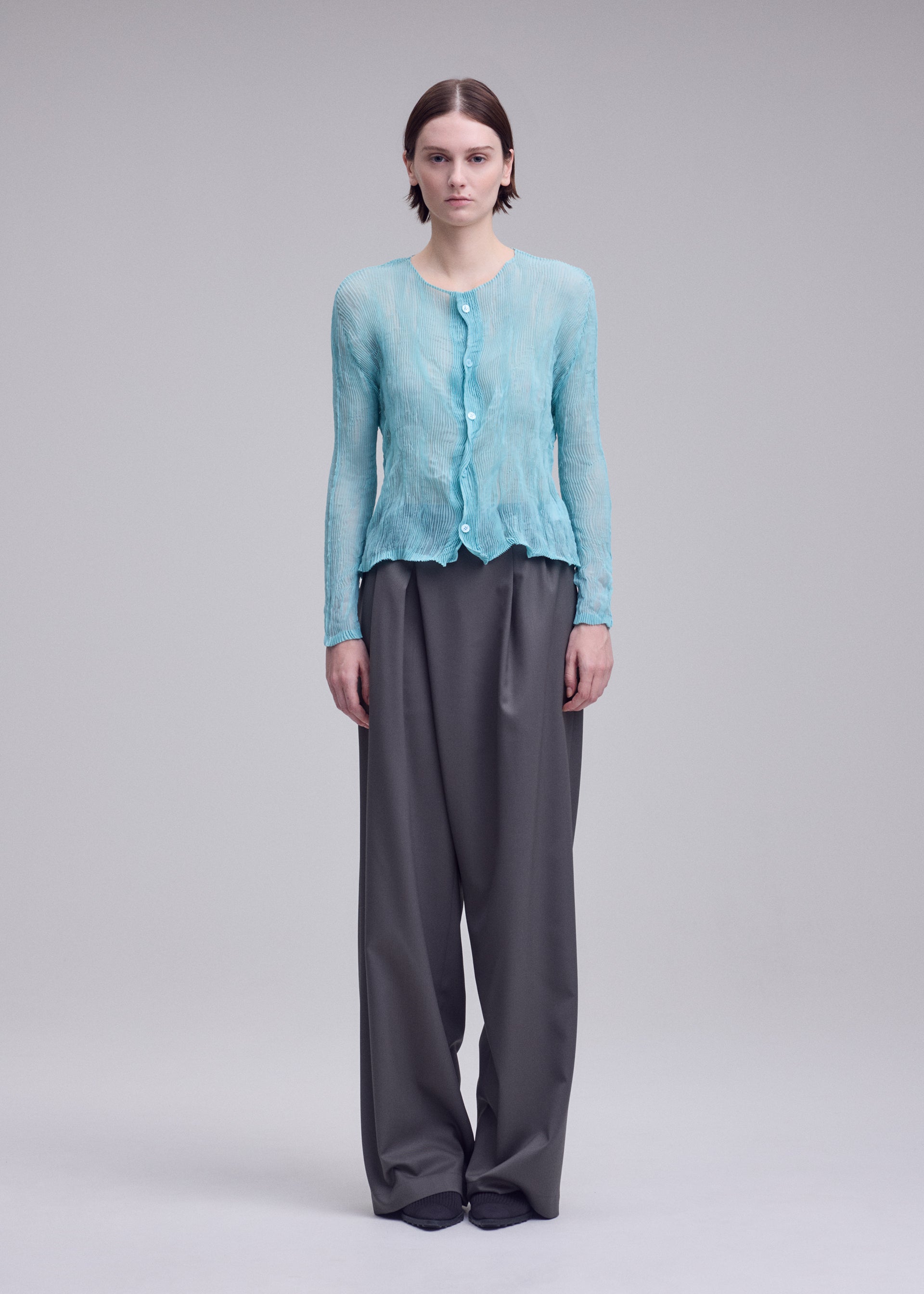 Issey Miyake Chiffon Twist 2 kardigan Gray