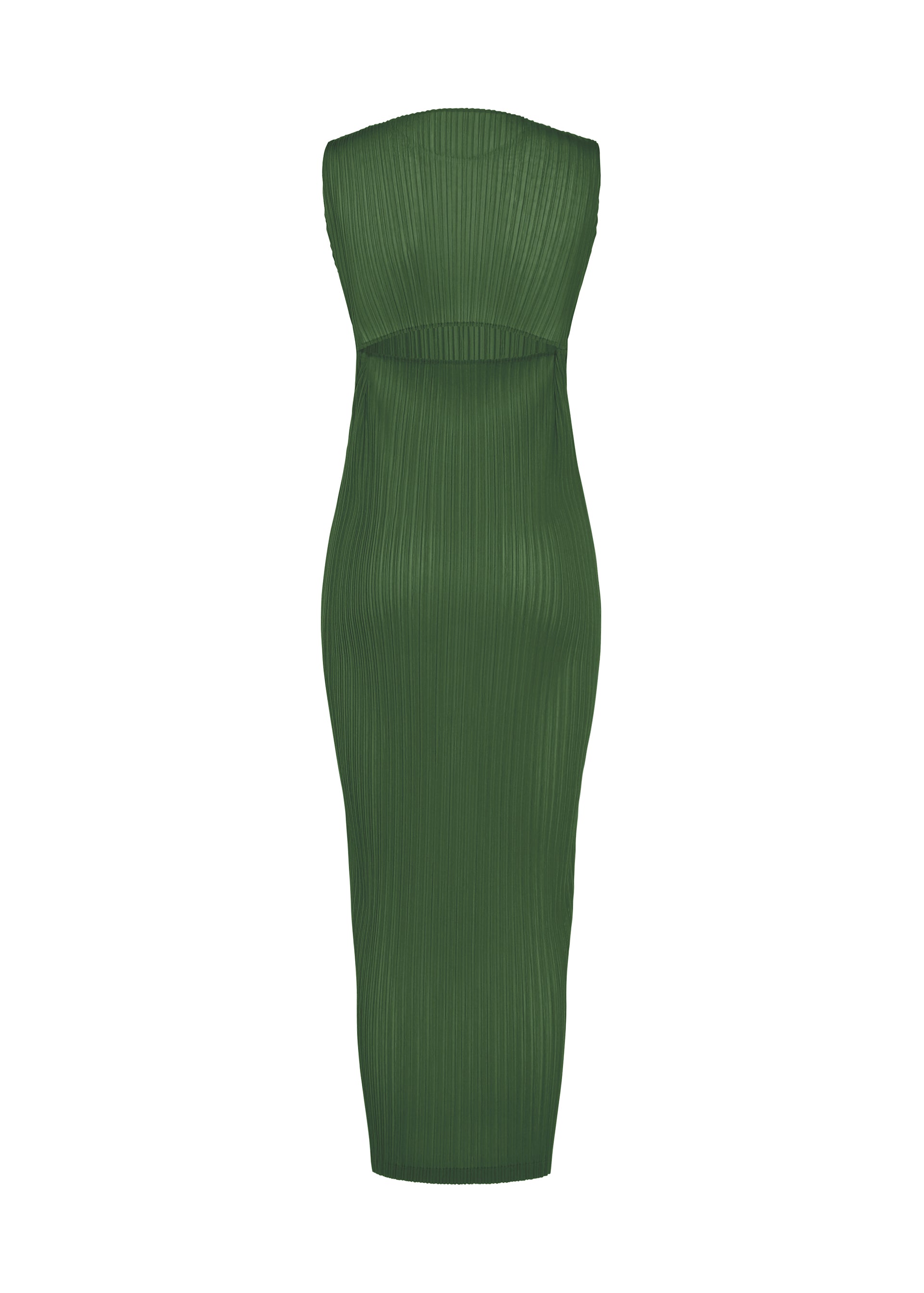 Issey Miyake Sheer Slit Pleats šaty černé bez rukávů 2