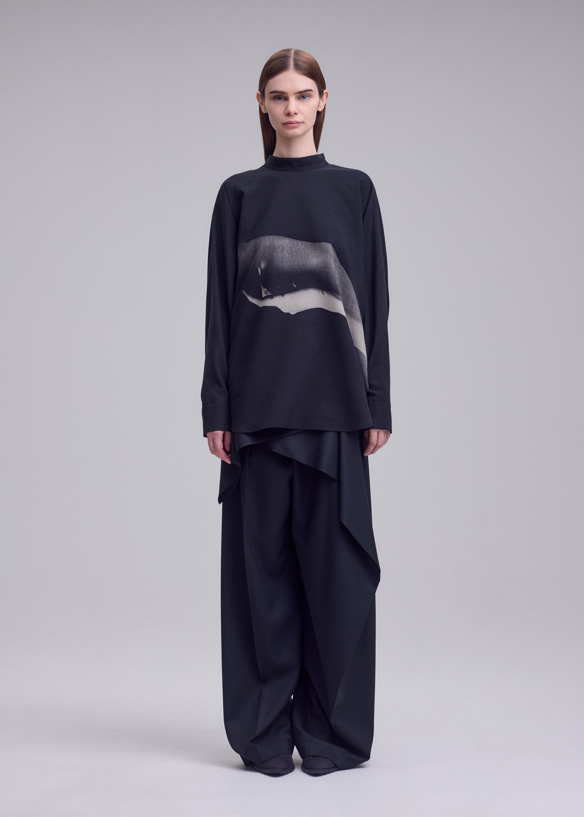 Issey Miyake Hands of Lover top s dlouhým rukávem černá vel. 2