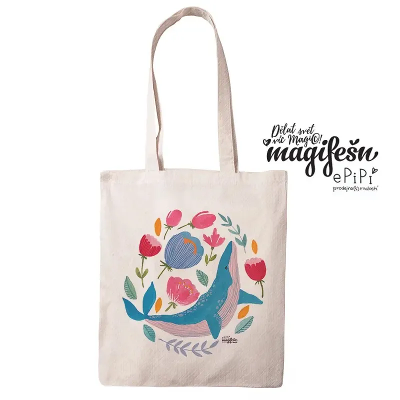Magifešn Fair Trade taška MEDIUM Velryba recyklovaná