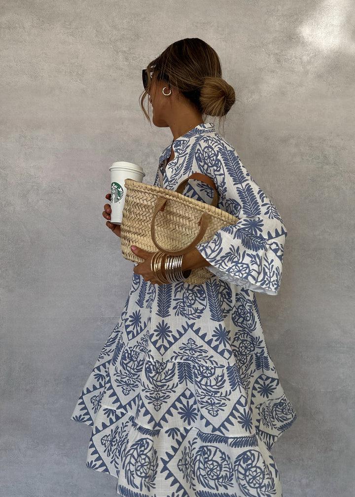 Norielle boho midi šaty vzorované bílé