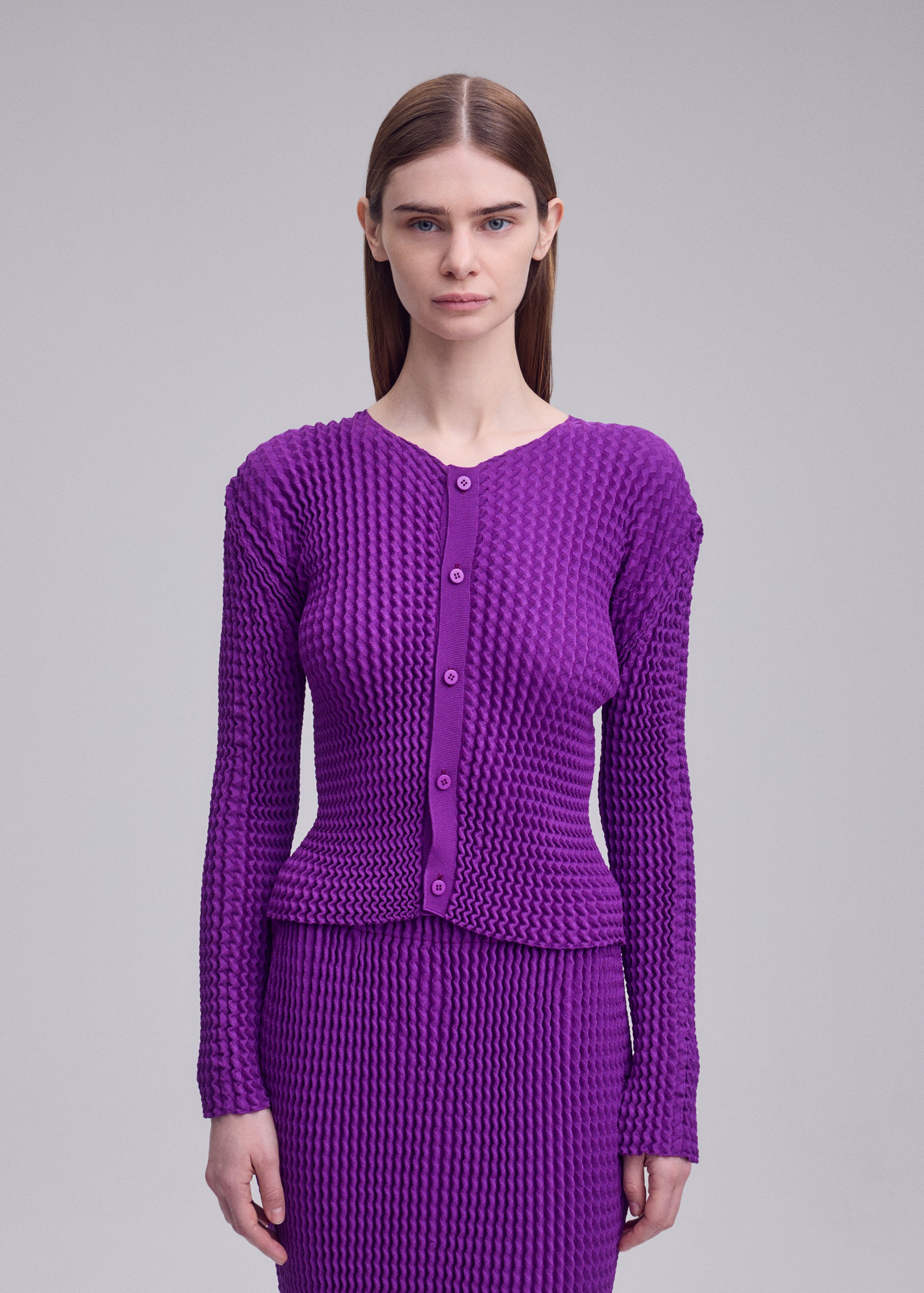 Issey Miyake Spongy-68 kardigan šedý vel. 2