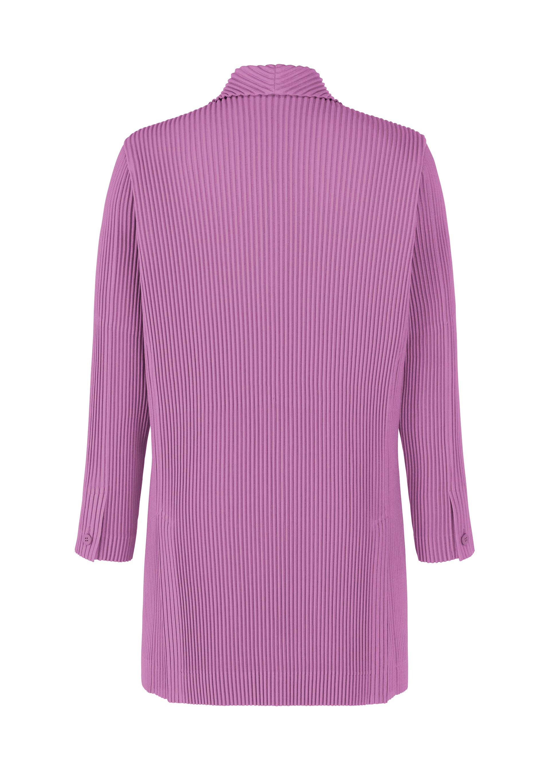 Issey Miyake Kersey Pleats sako hnědé dlouhé