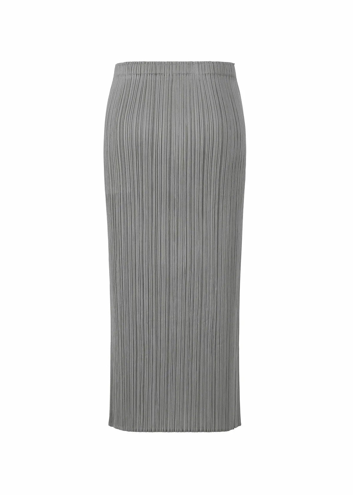 Issey Miyake Basics sukně světle šedá plisovaná