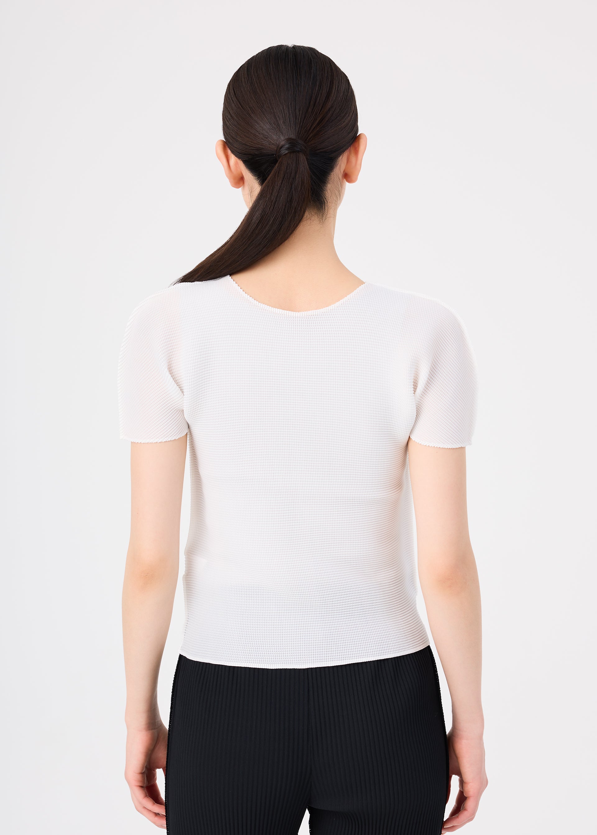 Issey Miyake Stretch Pleats top černý plisovaný