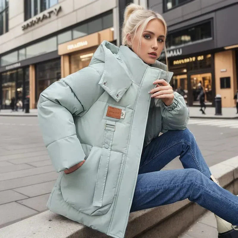 Norielle dámská zimní bunda oversize černá s kapucí