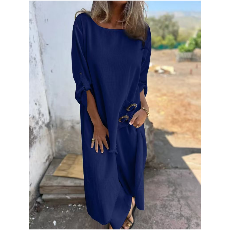 Norielle oversize boho souprava s kalhotami žlutá