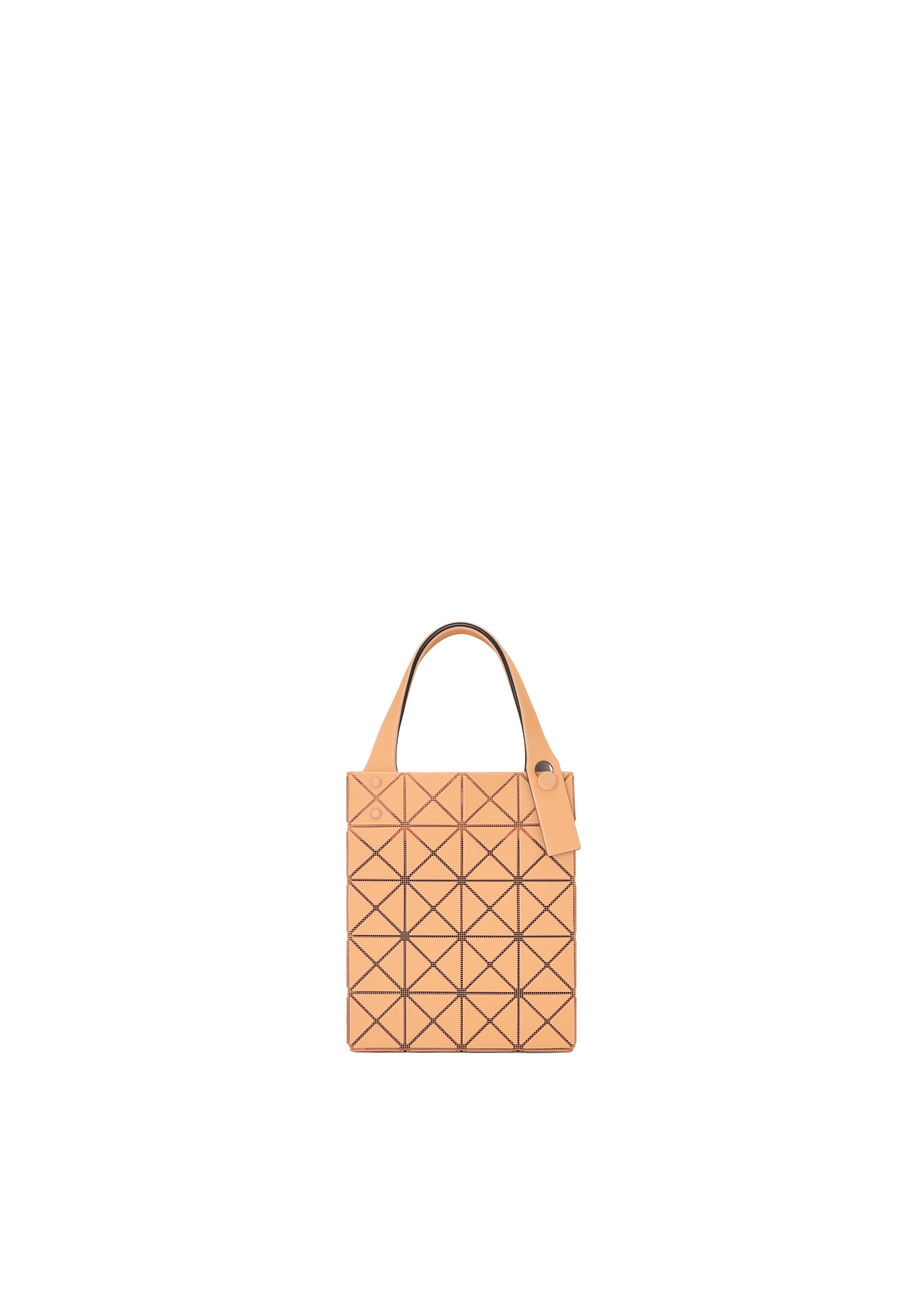 Issey Miyake Prism Plus tote light gray mini trojúhelníky