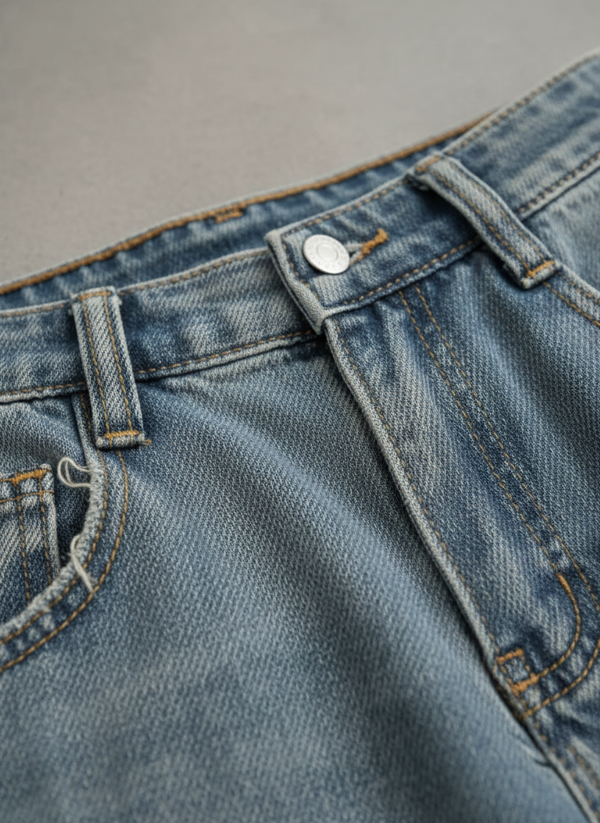 Norielle široké potrhané džíny high waist modré