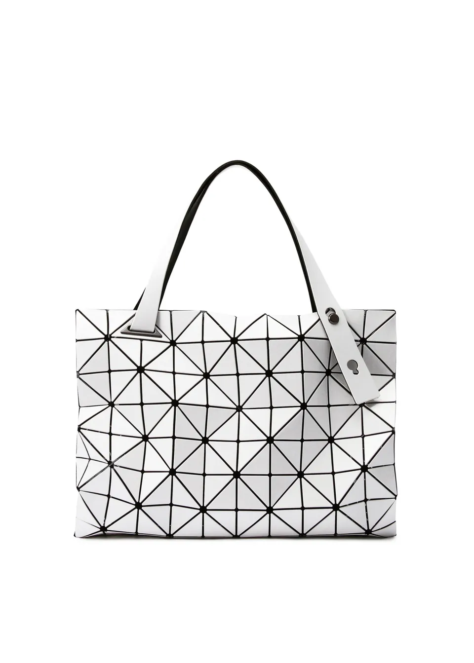Issey Miyake Carton lakovaná kabelka bílá