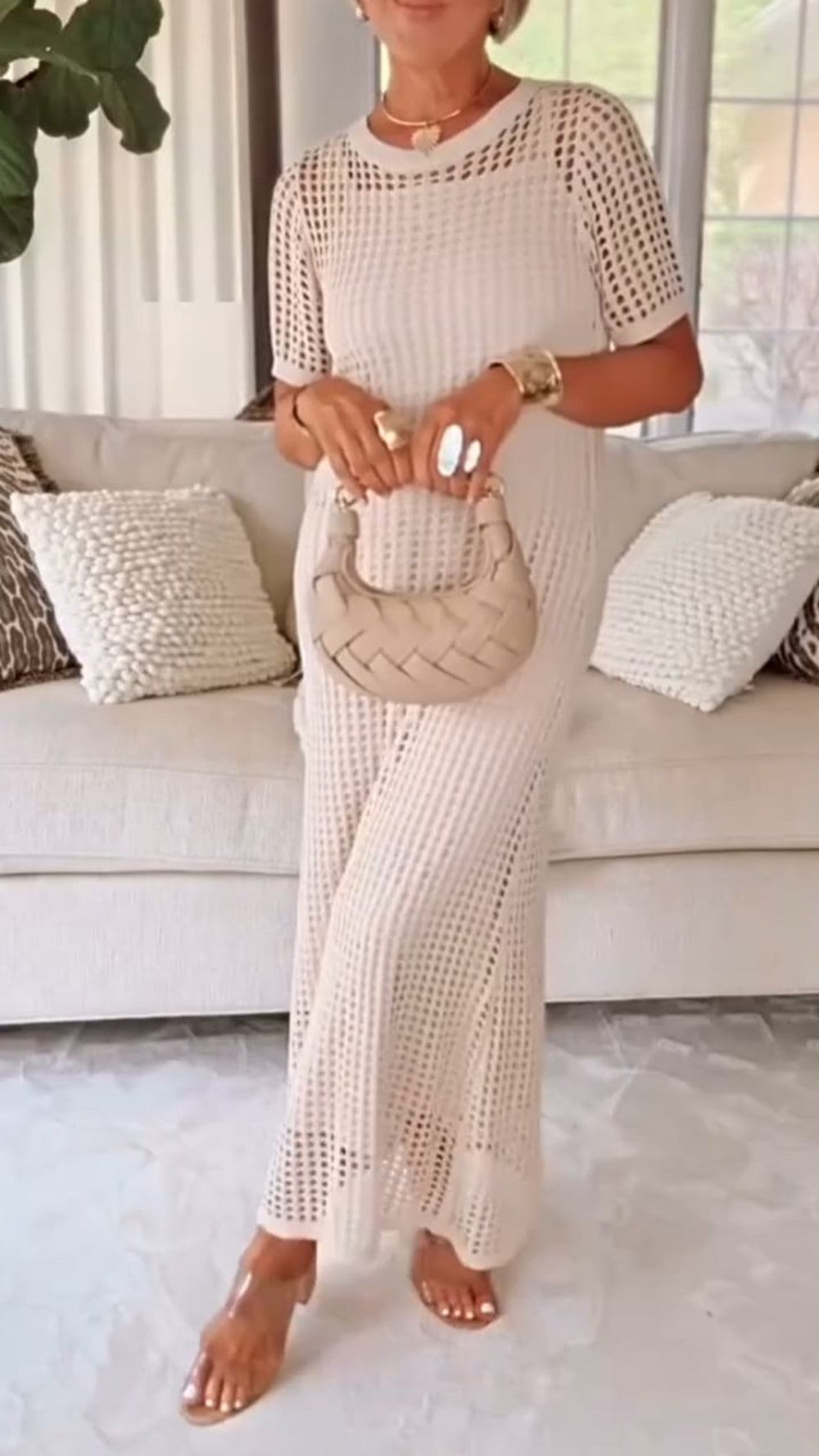 Norielle Chloé souprava s kulatým výstřihem bílá