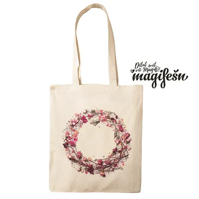 Magifešn Fair Trade taška MEDIUM Věneček šípková recyklovaná
