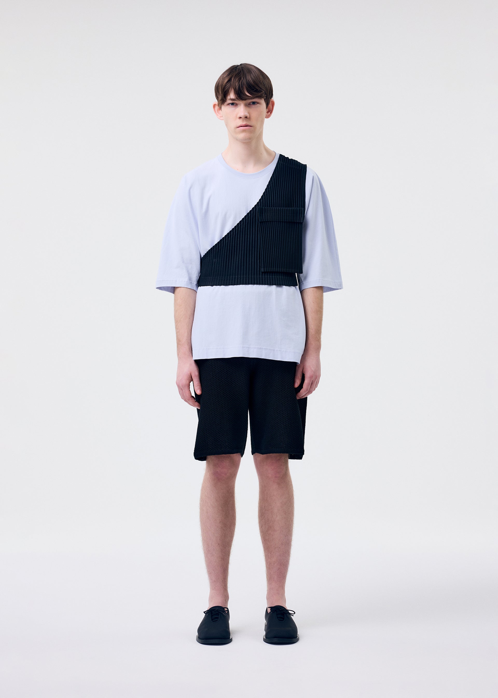 Homme Plissé Issey Miyake Rustic Knit šortky modré