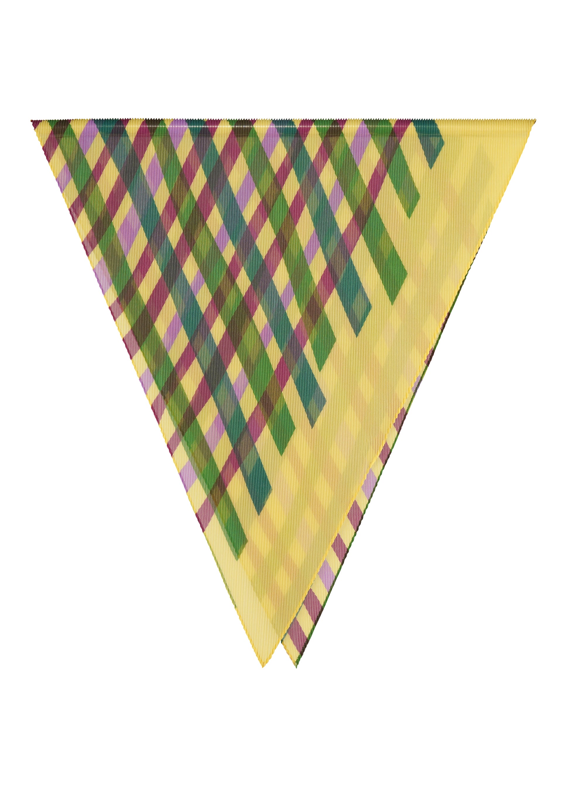 Issey Miyake Tape Check Pleats štola pink