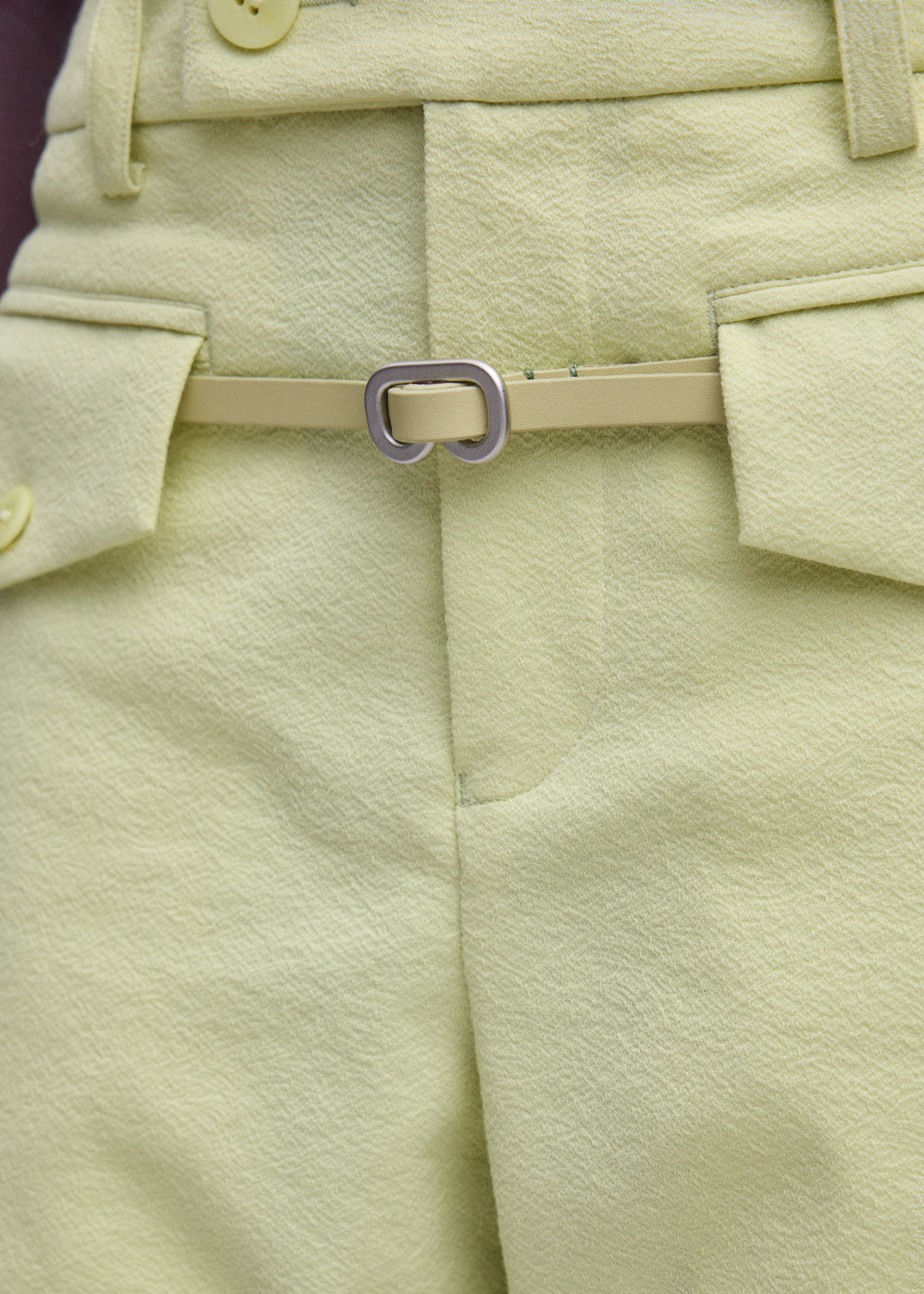Issey Miyake Solid Leather Belt pásek černý