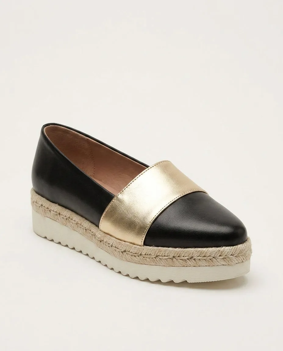 Norielle mokasíny dámské slip-on černé s páskem