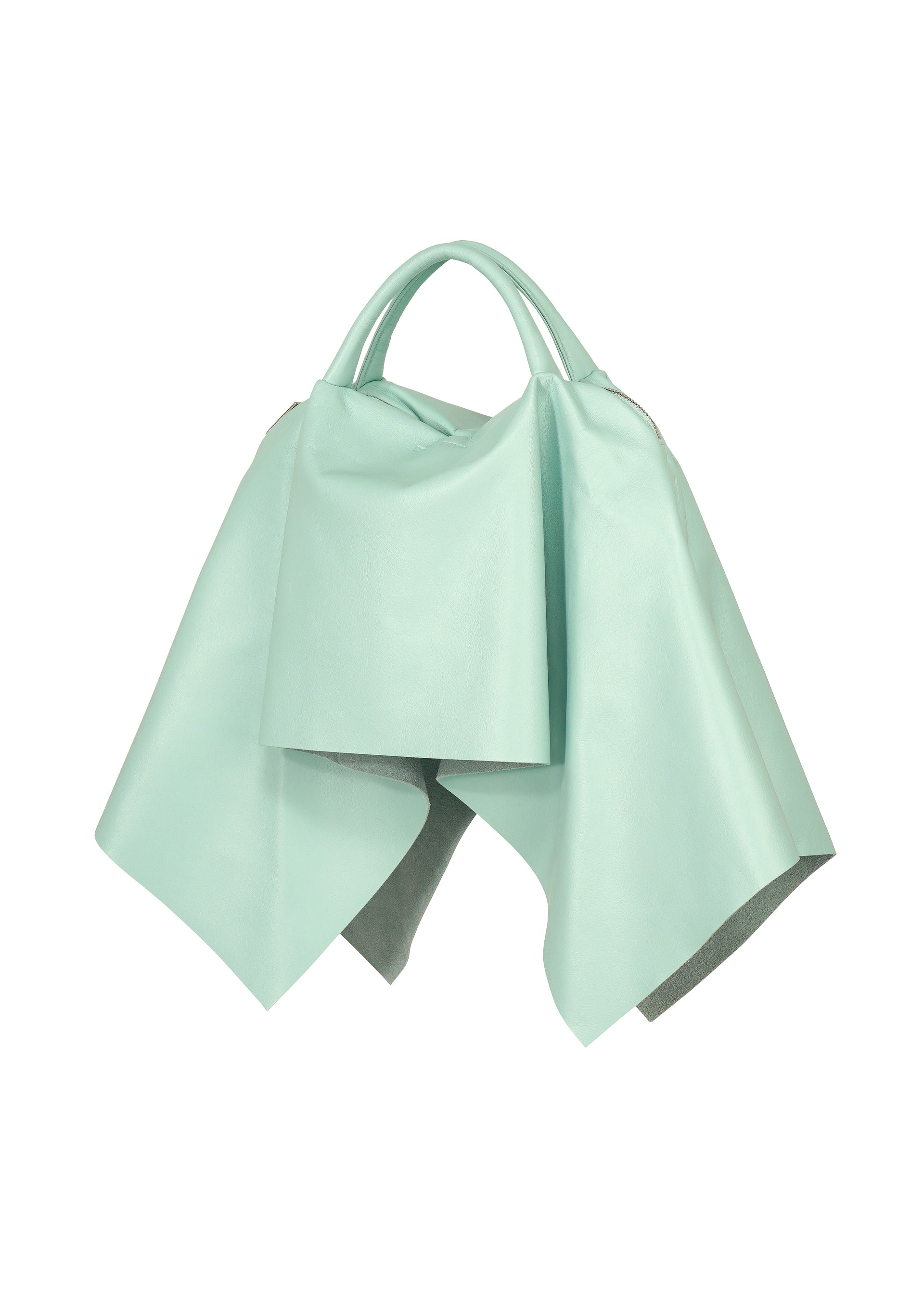 Issey Miyake Square kožená kabelka šedá