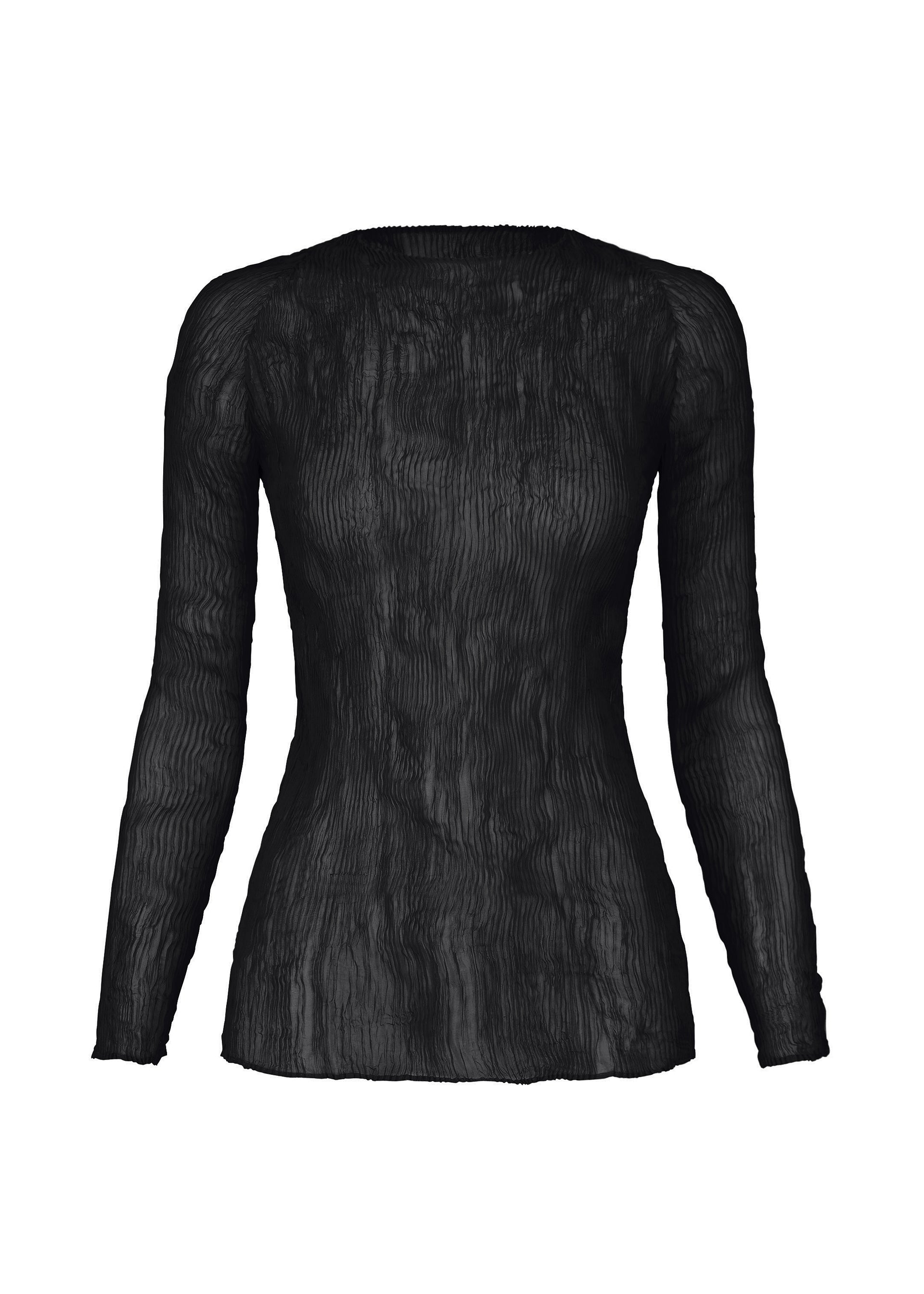 Issey Miyake Chiffon Twist BK/WT-68 top white průsvitný