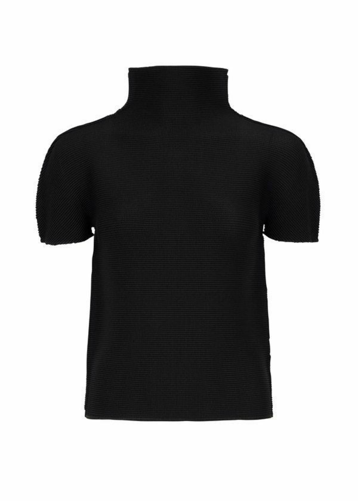 Issey Miyake Stretch Pleats top bílý s límečkem