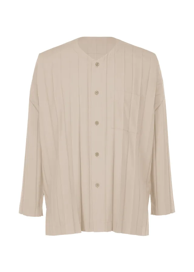 Issey Miyake Edge Shirt košile šedá plisovaná