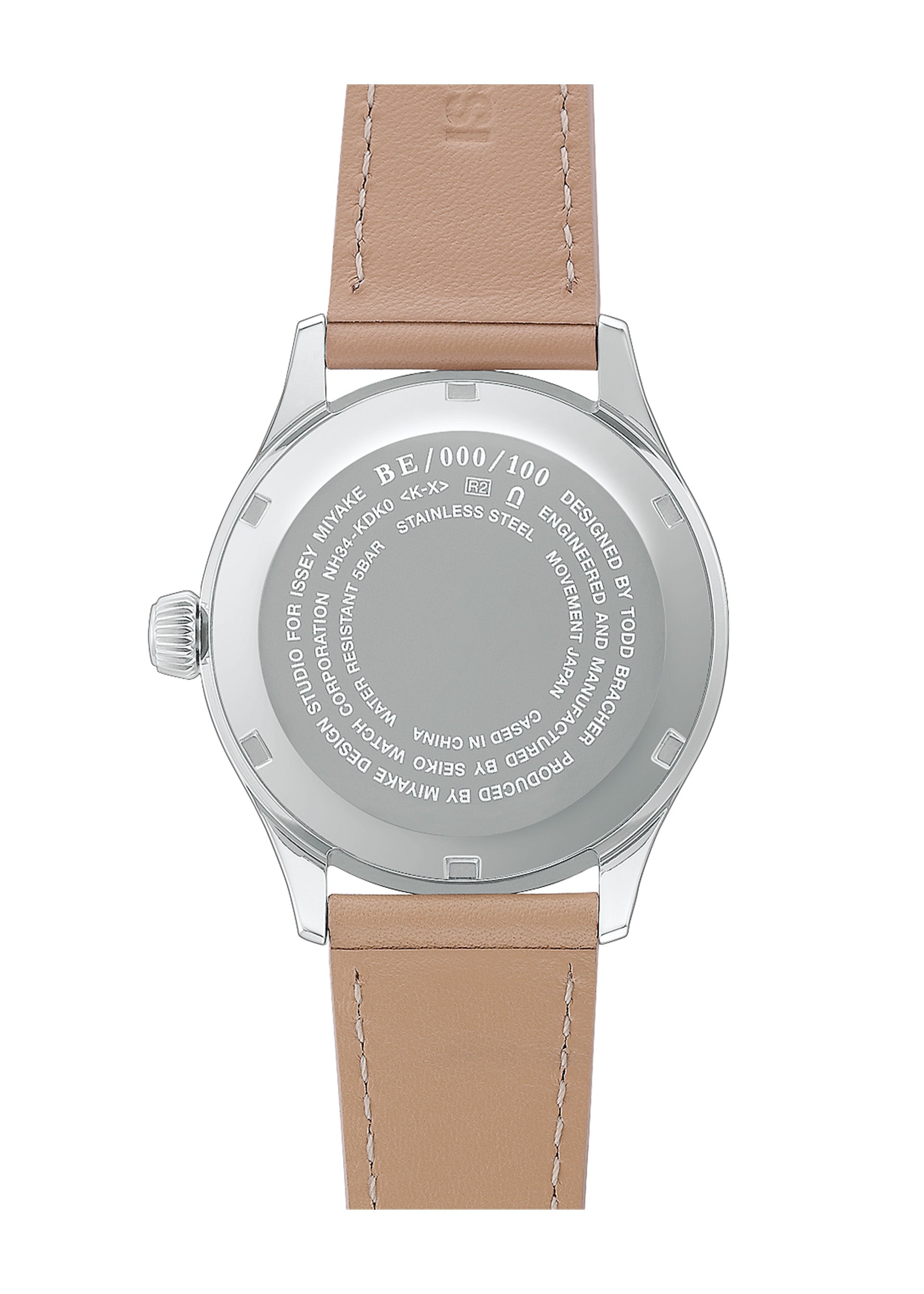 Issey Miyake TL Designed by Todd Bracher hodinky béžové mechanické