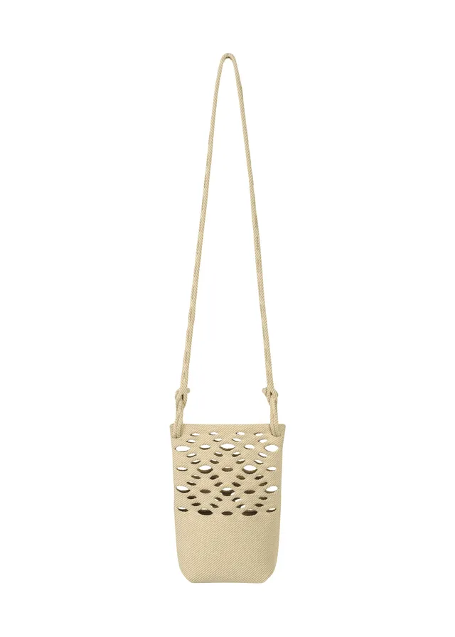 Issey Miyake Mokko Basket kabelka Cream-Beige pletená