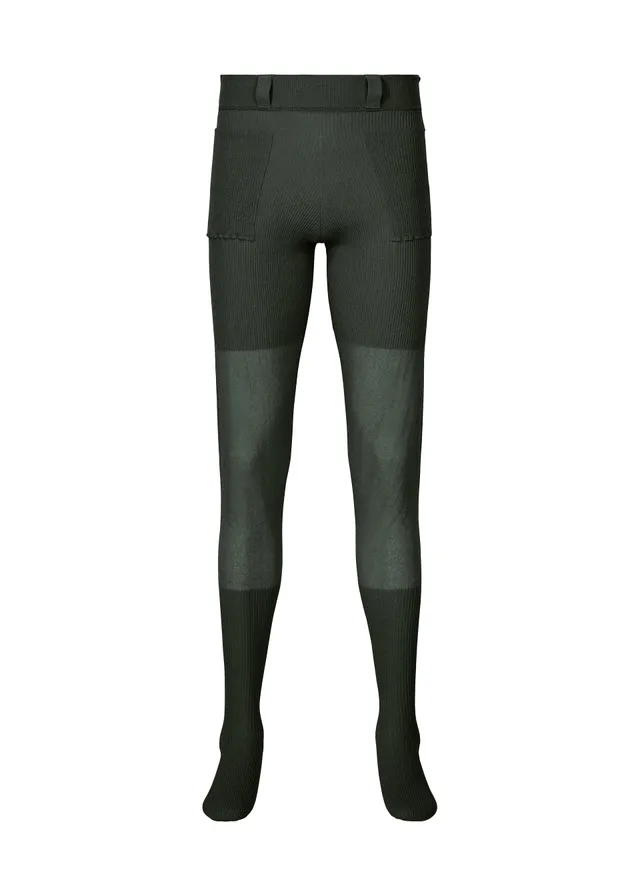 Issey Miyake Knit Unraveled pletené kalhoty Black průsvitné