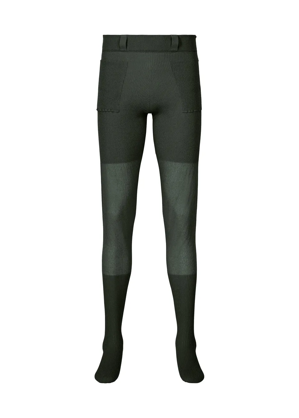 Issey Miyake Knit Unraveled pletené kalhoty Black průsvitné