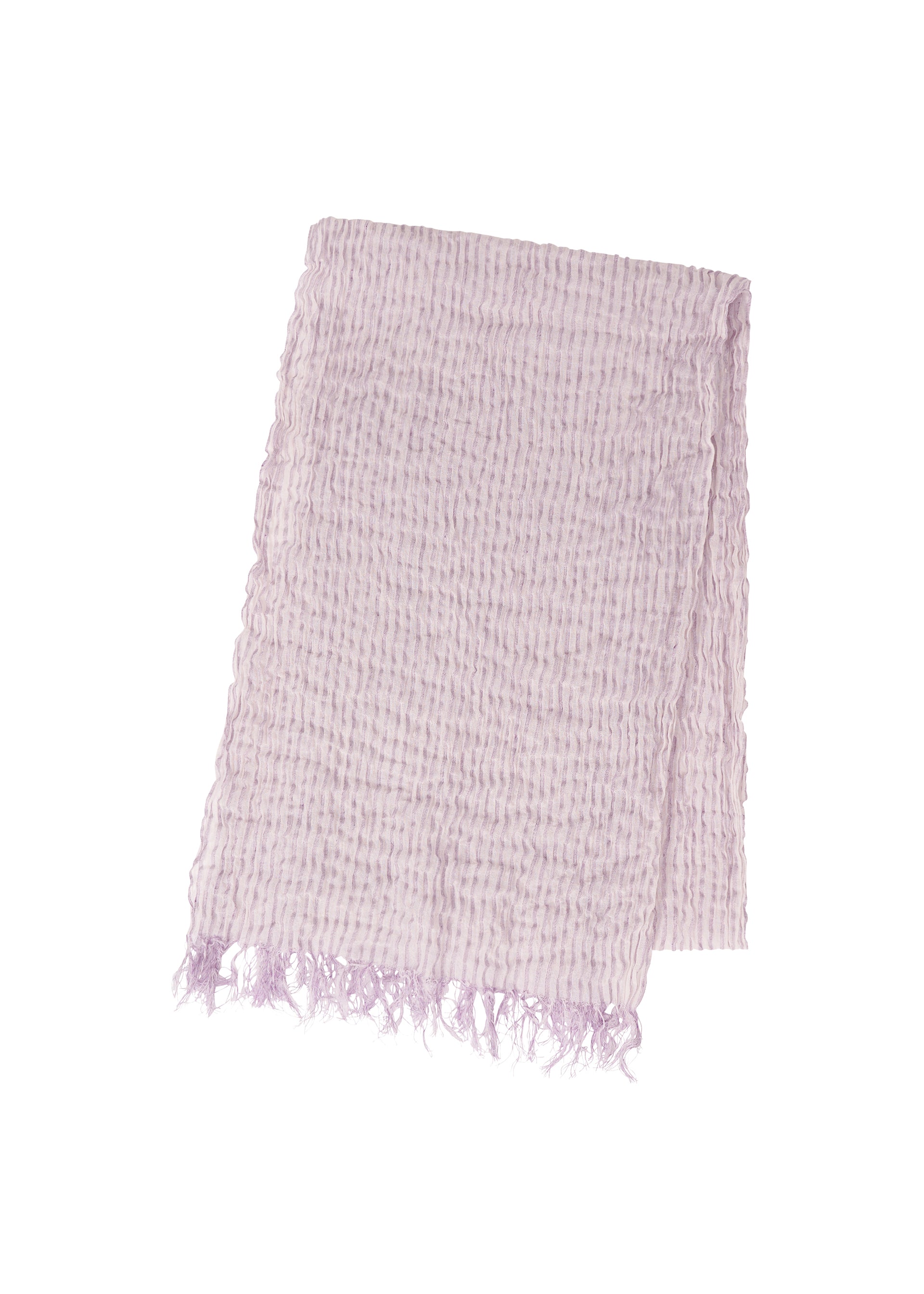 Issey Miyake Shrink Border štola šedá lněná
