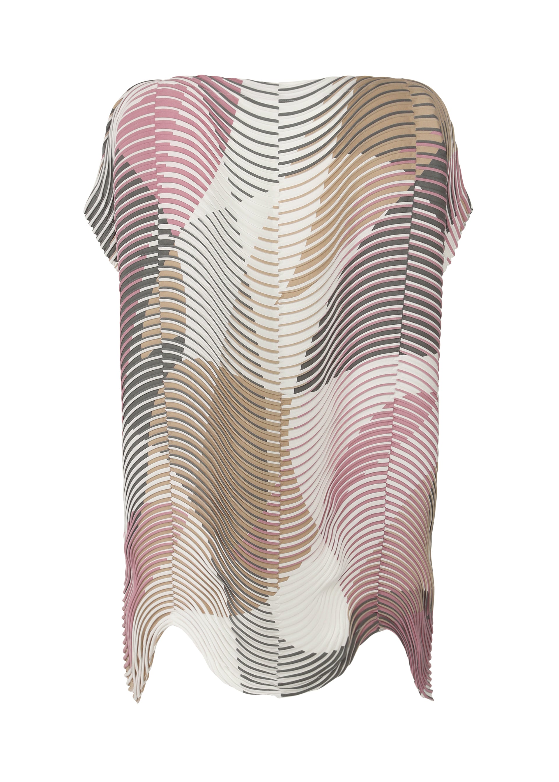 Issey Miyake Type-P 005 top růžový plisovaný