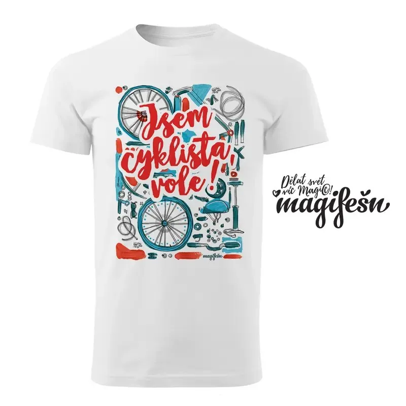 Magifešn BIO XY Jsem cyklista, vole! tričko old school