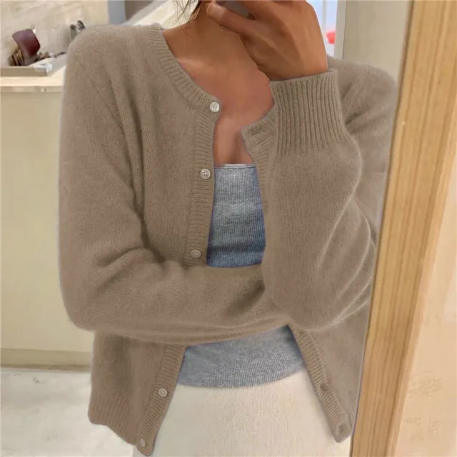 Norielle dámský cardigan jemný úplet šedý lehký