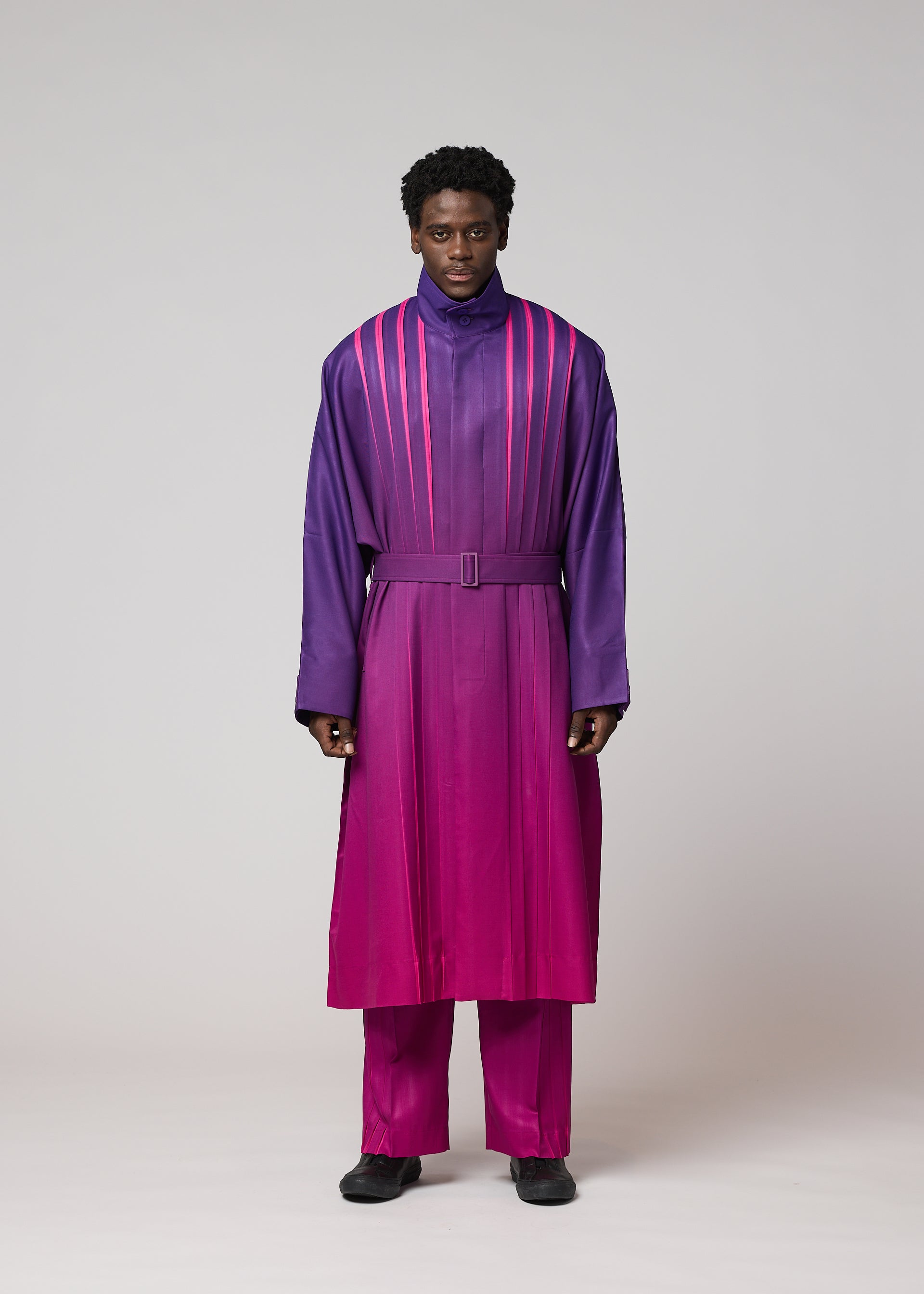Issey Miyake Dawn Ray kabát černý plisovaný vel. 2