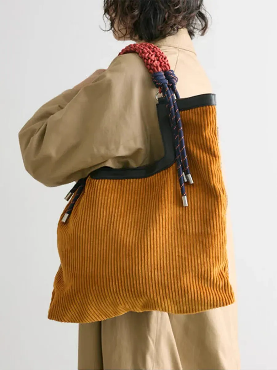 Norielle manšestrová kabelka shopper žlutá