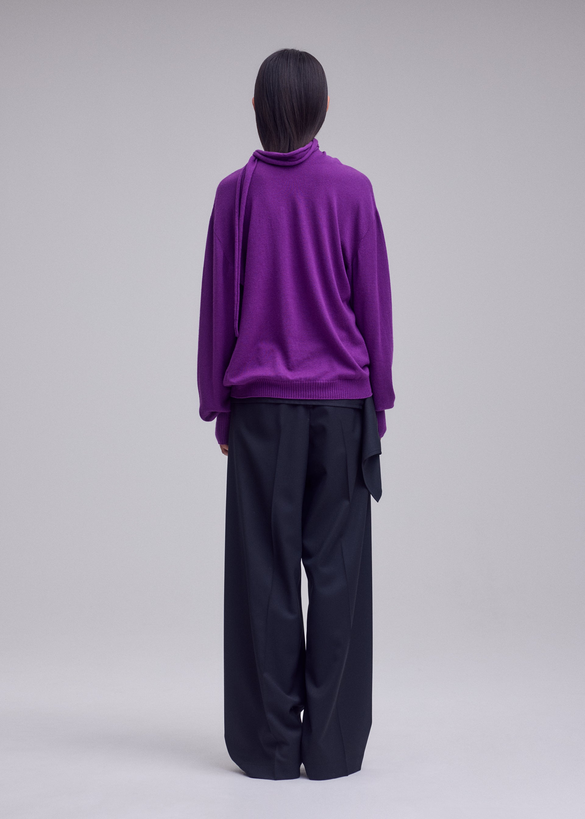 Issey Miyake Silk Cashmere Knit svetr Light Gray hedvábí