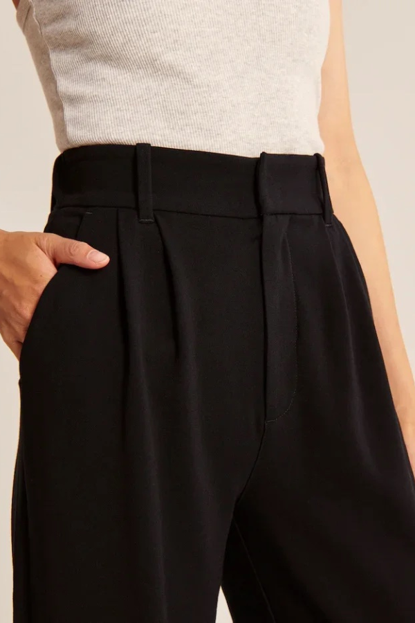 Norielle elegantní kalhoty vysoký pas bílá