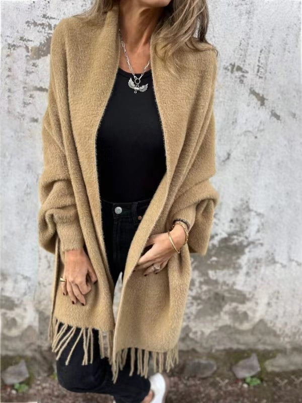 Norielle dlouhý cardigan šedý M otevřený s tásněmi