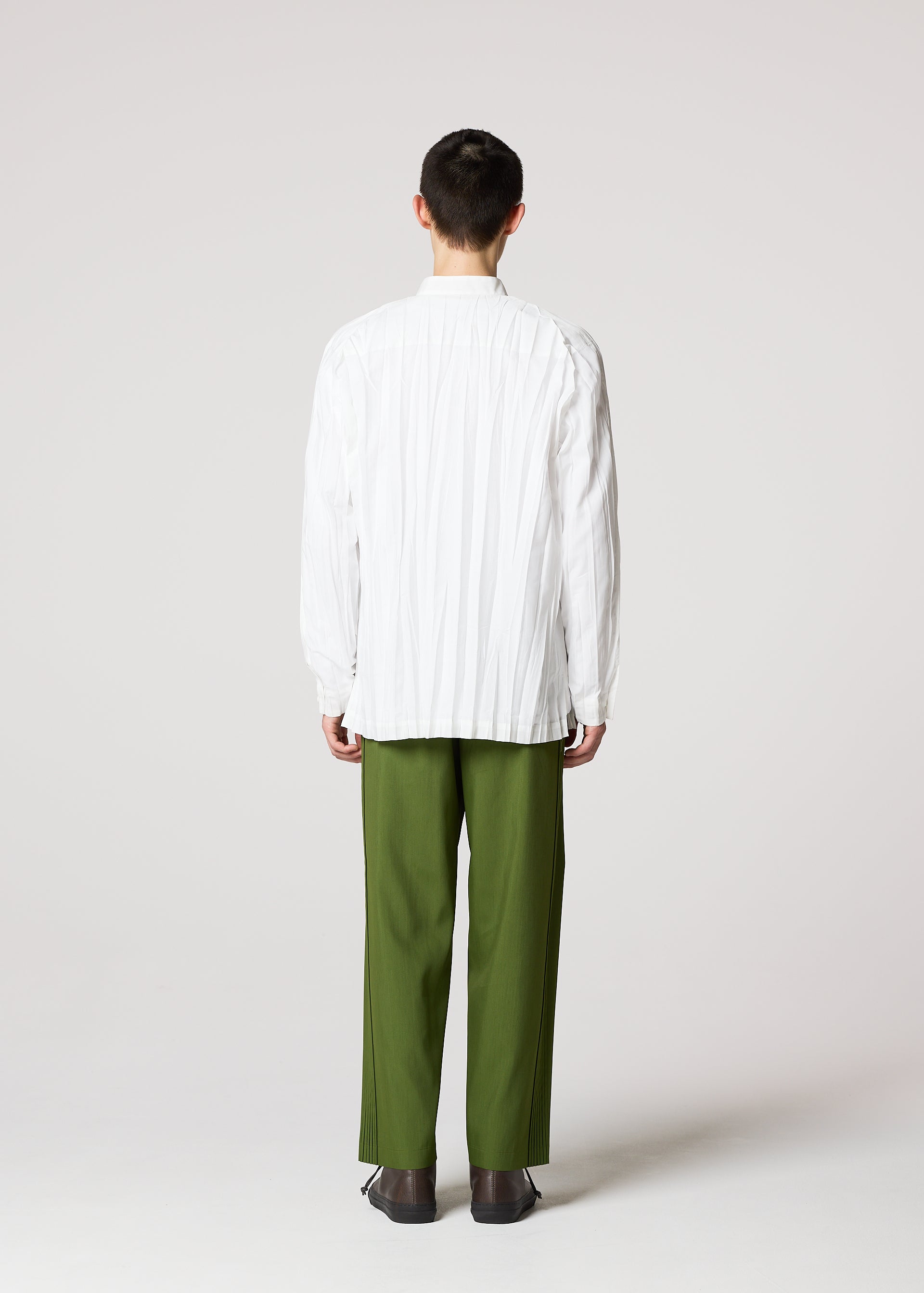 Issey Miyake IM Men Wrinkle Shirt košile off-white recyklovaná