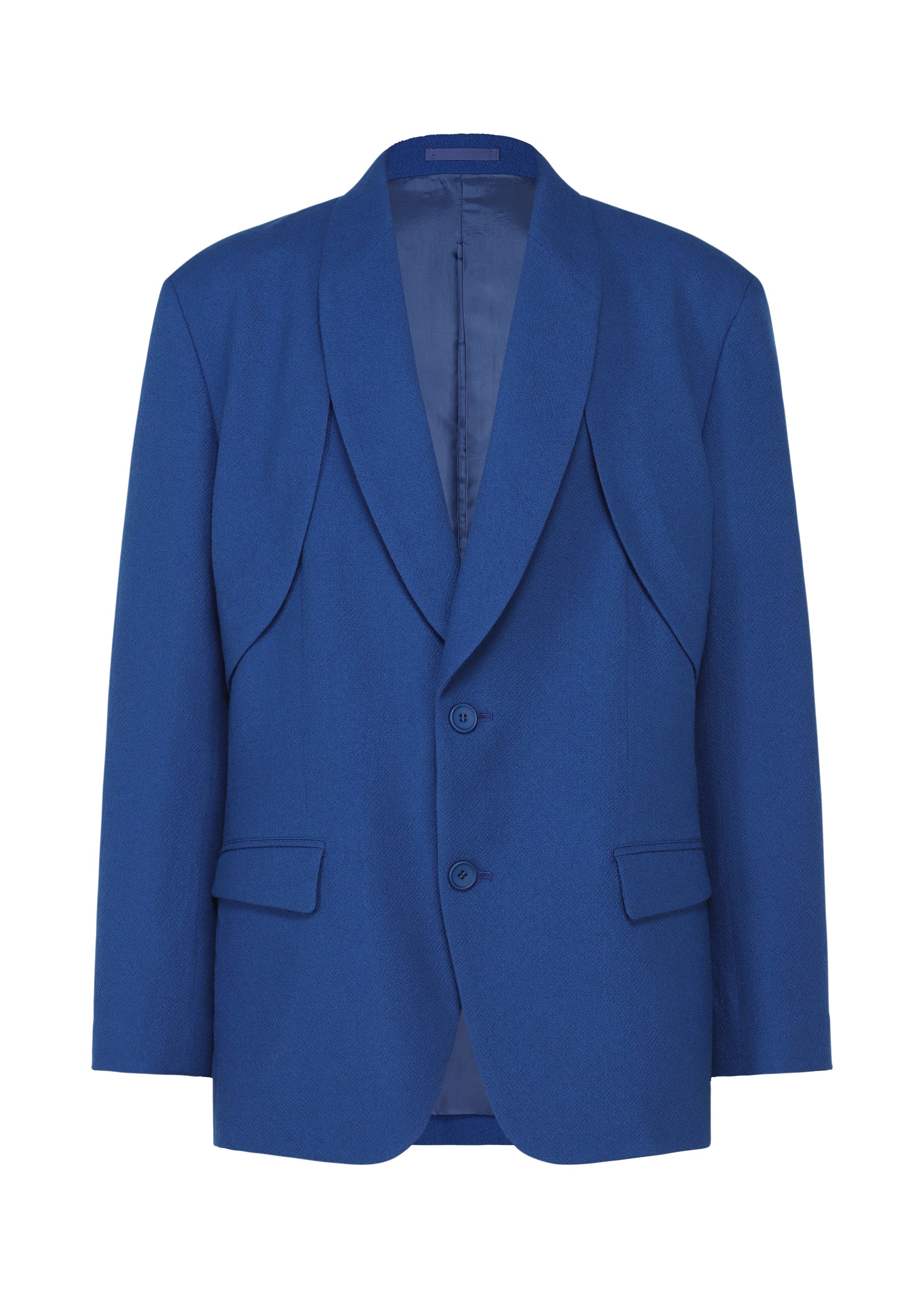 Issey Miyake Shrink Wool bunda černá vlněná 2v1