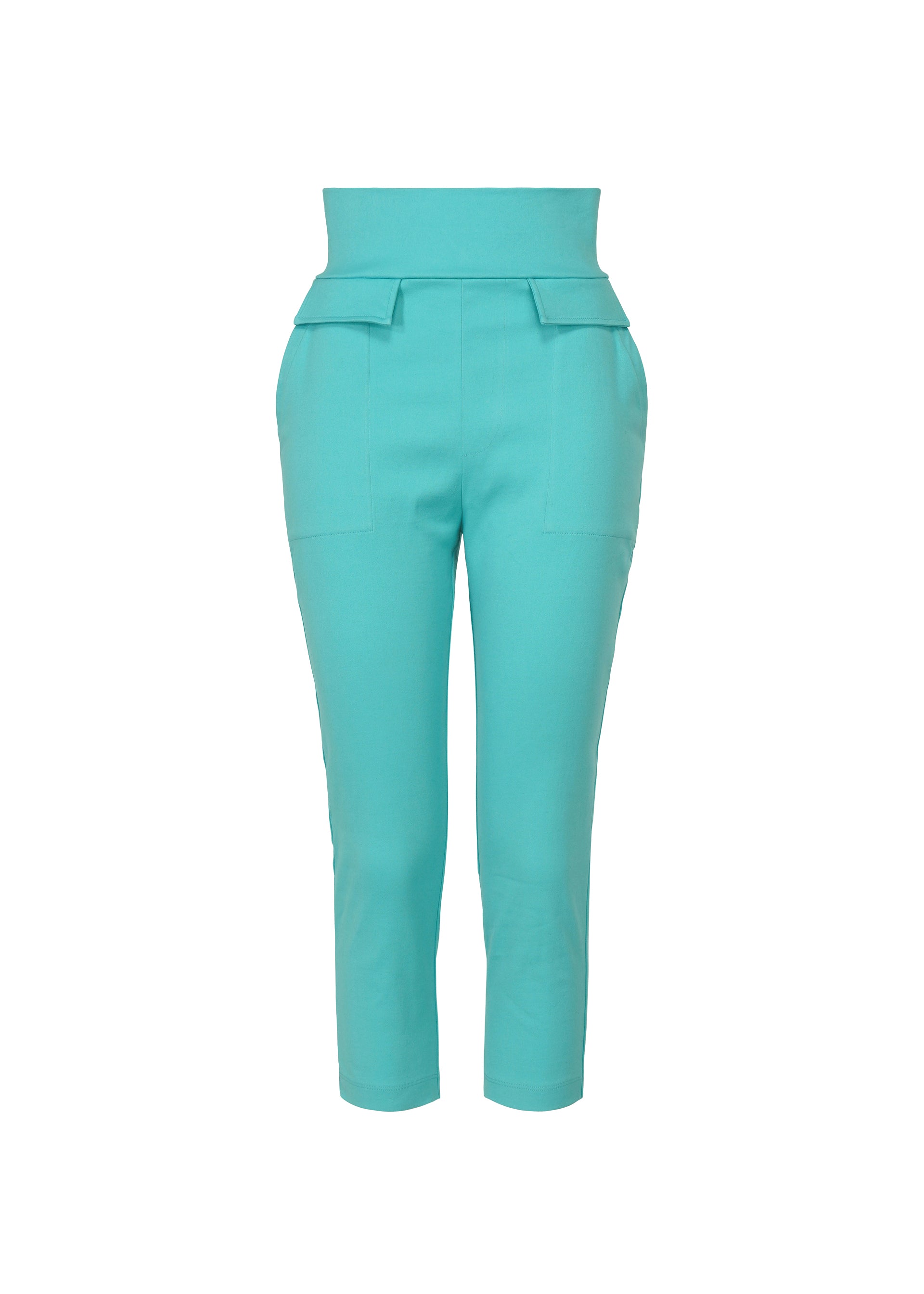 Issey Miyake Extension Cotton capri kalhoty off-white strečové