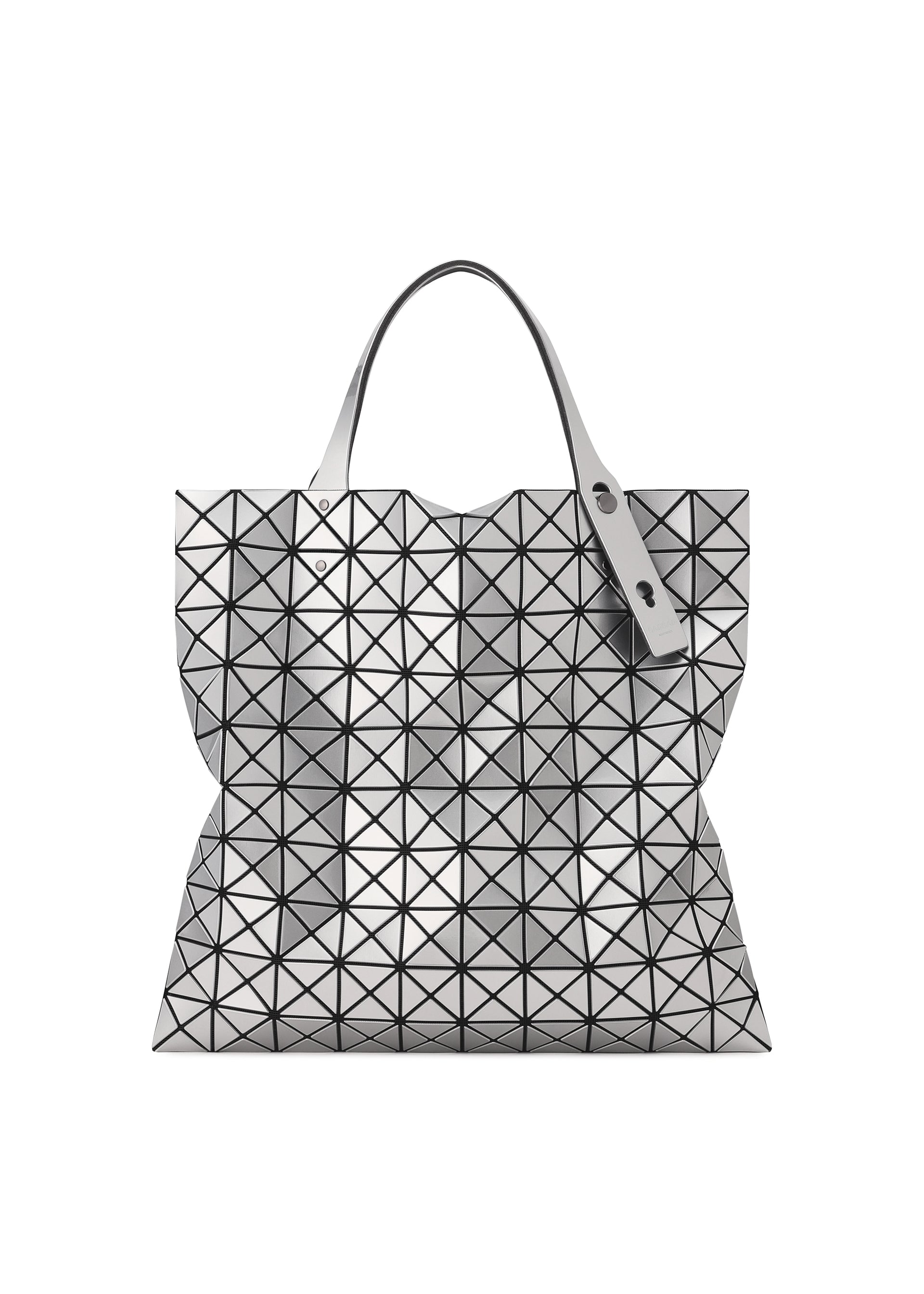 Issey Miyake Prism tote kabelka bílá lesklá