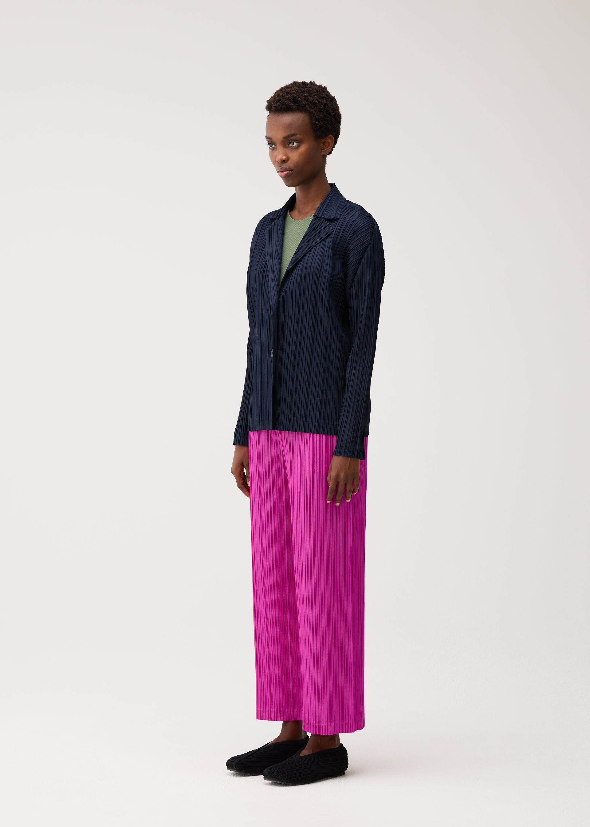 Issey Miyake Pleats Please Pleats Jacket bunda charcoal