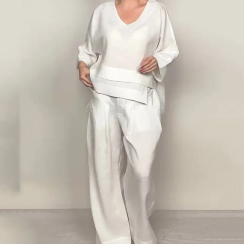 Norielle dámská lněná souprava oversize černá